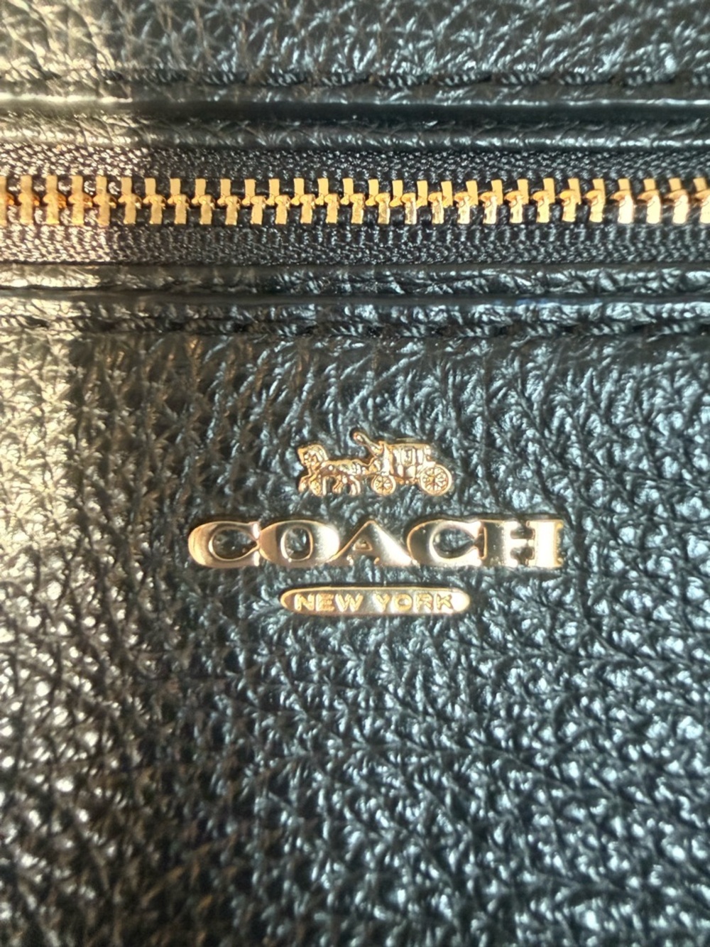 Coach Black Pebbled Leather Mini Backpack with Gold Hardware - New condition - Picture 4 of 6